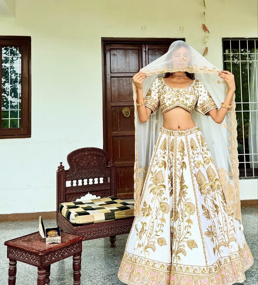 White Masaba Lehenga